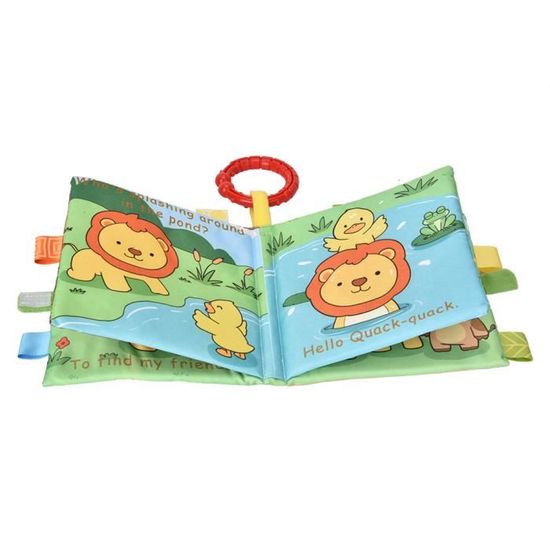 Livre En Tissu Pour Bébé - Jouets D'éveil Avec Des Animaux - Noir Et Blanc - Mixte - Librairie