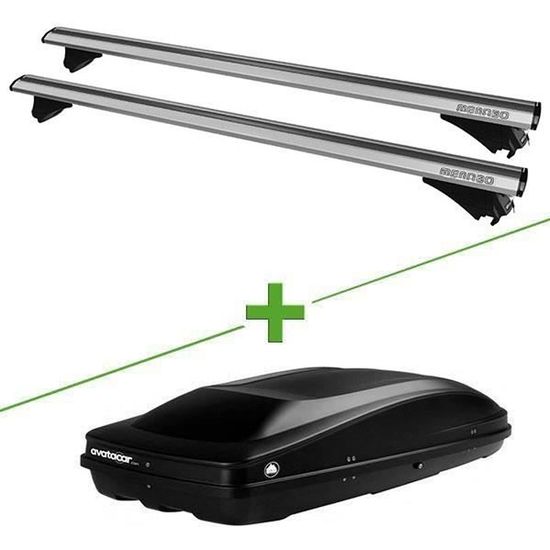 Pack barres et coffre de toit MBO Leopard XL + Wabb L pour Bmw X1 5 portes 3665597014969 Pack barres et coffre de toit MBO Leopard XL + Wabb L pour Bmw X1 5 portes 3665597014969