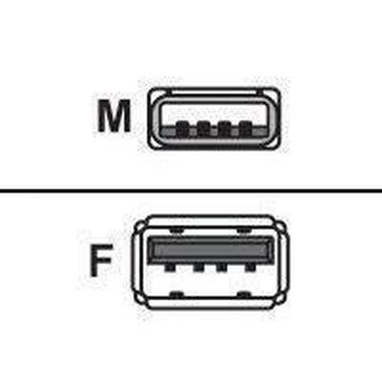 MCL Câble transfert de données MC922AMF-2M/N - 2 m USB - 1 x Type A Mâle USB