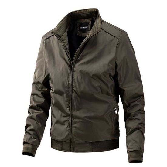 Veste Homme D'Extérieur Blouson Coupe-Vent En Coton Classique Manteau D'Extérieur Décontracté