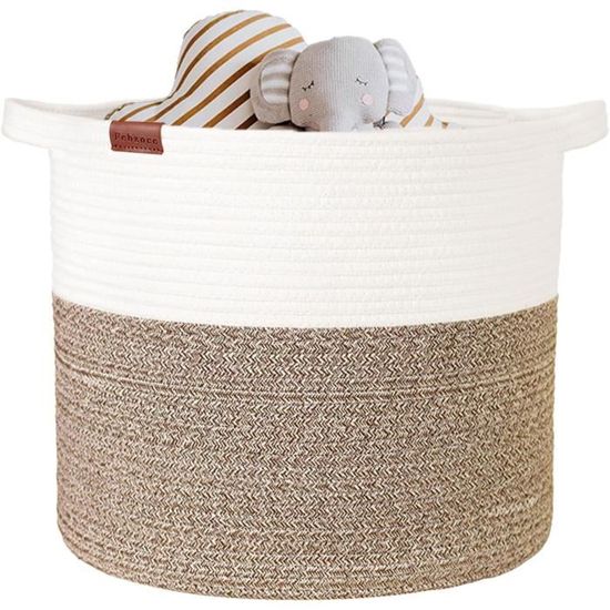 BASVII Lot de 2 Panier Rangement Tressés, Style Bohème, Panier de