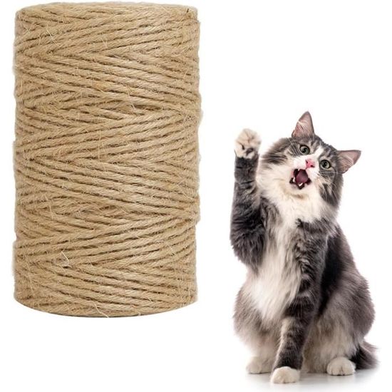 Corde En Sisal Naturel 5mm X 60m Pour Arbre à Chat - Corde à Griffer Chanvre Résistante