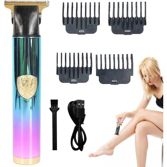 DUO Tondeuse à Cheveux Sans Fil Rechargeable + 4 Peignes Outil Électrique PRO Coiffure Salon