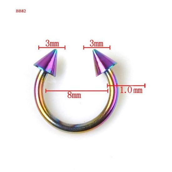 Piercing au nez,BB82Boule chirurgicale en acier inoxydable, 10 pièceslot, Piercing pour le