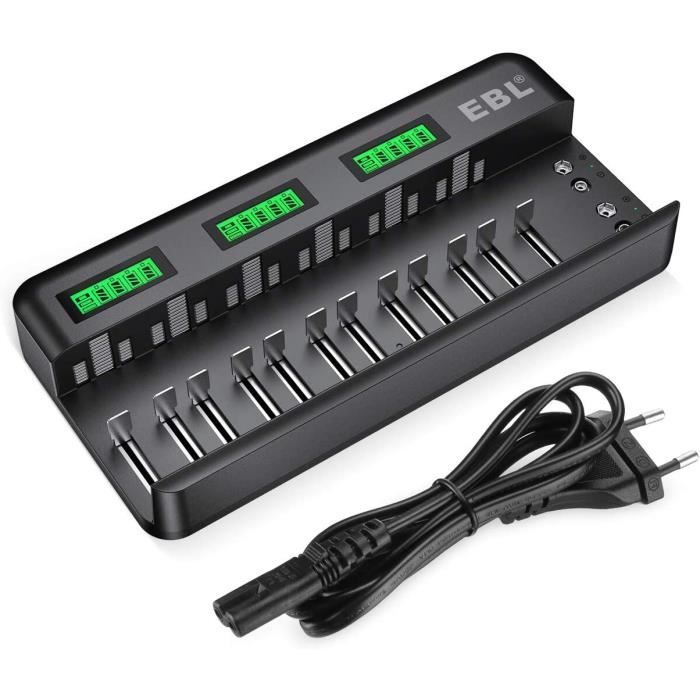 EBL Chargeur Rapide de Piles 18650 - Chargeur Universel pour 10440