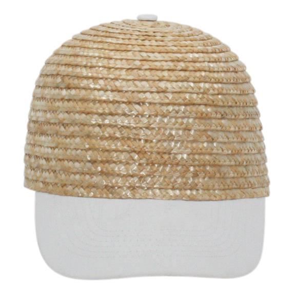 Accroche-Sac Q4SAU Casquette de paille de style baseball 2 - Blanc - Taille OSFA