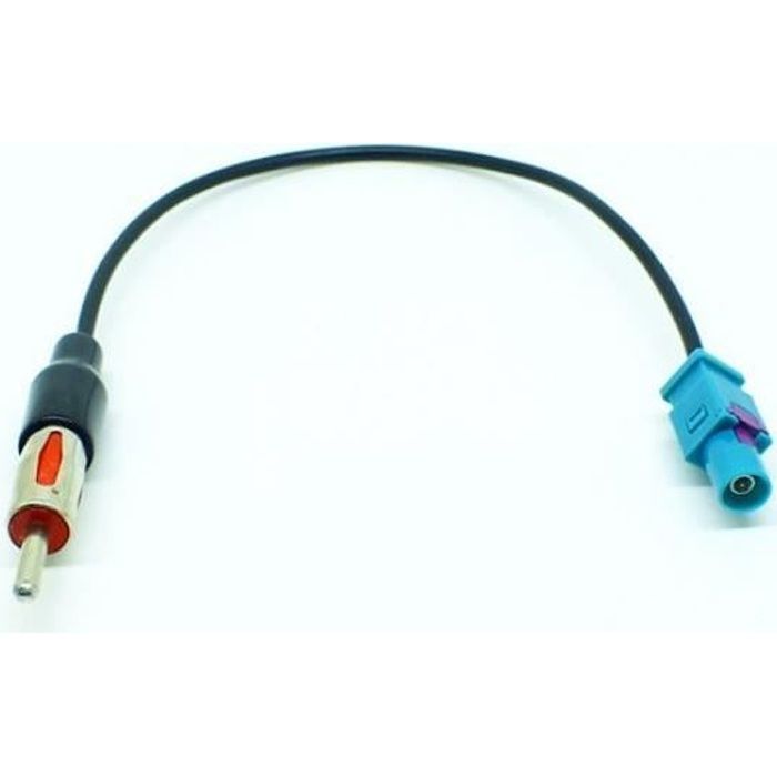 CABLE ADAPTATEUR FAKRA ISO POUR ANTENNE AUTORADIO renault, Vw, Bmw