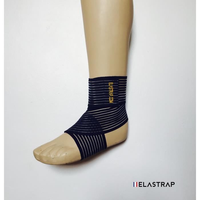 Bande Bandage élastique à scratch réglable pour strapping cheville - Elastrap - Strap chevillère protection maintien et compression