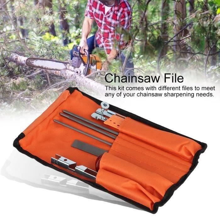 10pcs scie à chaîne kit d\'affûtage fichier tronçonneuse outil guide barre