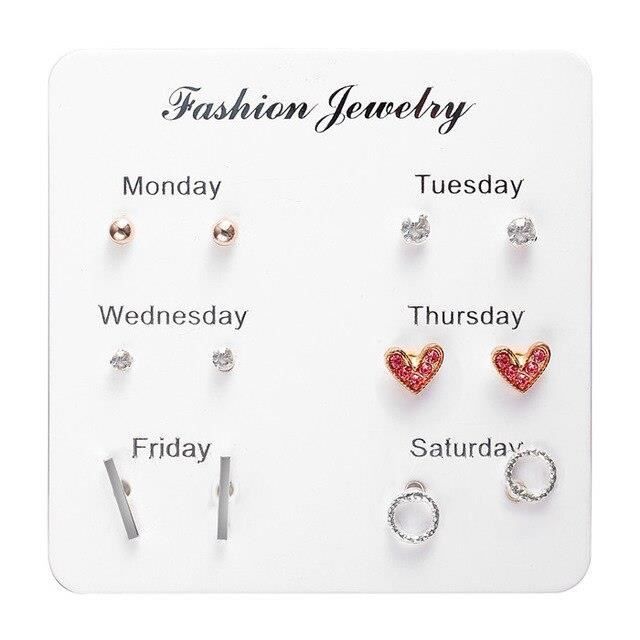 Simple minuscule géométrique boucles d'oreilles pour les femmes mixte Triangle carré barre petites boucles d'ore SN14984
