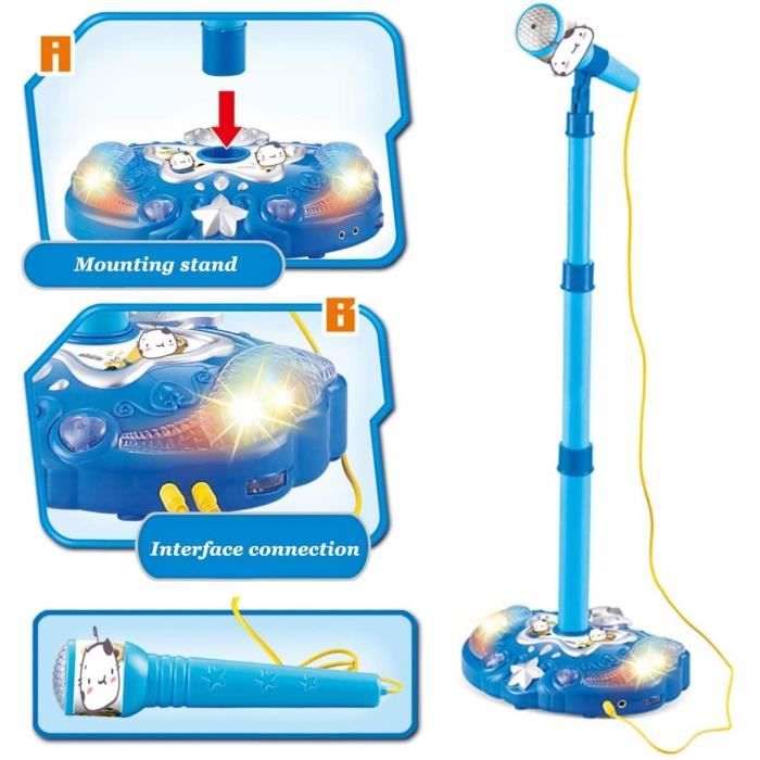 Jeux et jouets électroniques LVPY Micro Karaoké Enfant Jouet - Micro de Scène en Plastique Support réglable avec Fonctio 197231