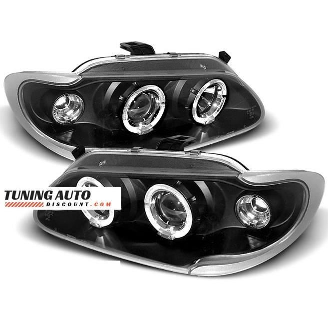Phares avant Renault megane - scenic 96-99 angel eyes noir