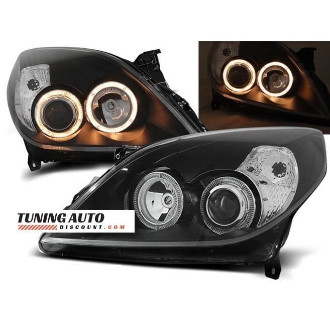 Phares avant Opel vectra c 09.05-08 angel eyes noir