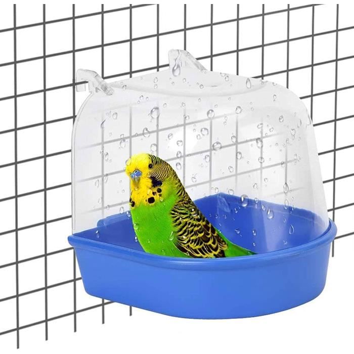 Baignoire pour Perroquet Cage à Oiseaux Baignoire Cage de Douche Transparente Baignoire pour Oiseaux pour Perruche Perchoir An 156