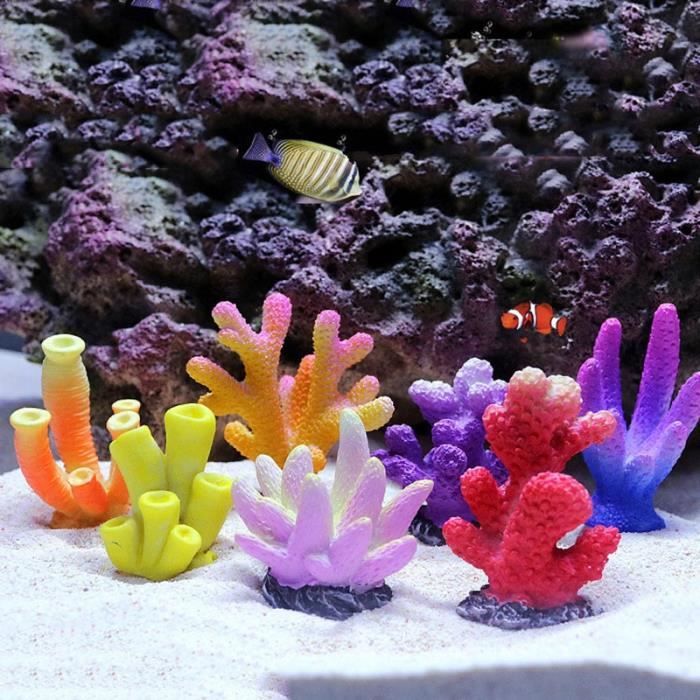 Décoration - aquarium,Décoration d'aquarium de poissons colorés en résine, corail artificiel pour Aquarium, - Type a14-Style B