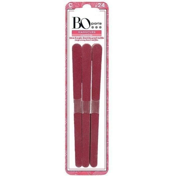 BO PARIS Lot de 24 Limes à ongles Émeri - Grand modèle C