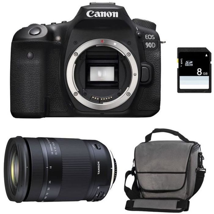 CANON EOS 90D + TAMRON 18-400 f/3.5-6.3 Di II VC HLD Garanti 3 ans + Sac + Carte SD 8Go