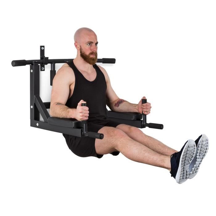 Station de traction multifonction - CAPITAL SPORTS Bouncer MultiGym - pour bras, épaules, dos, abdos et jambes - acier - noir