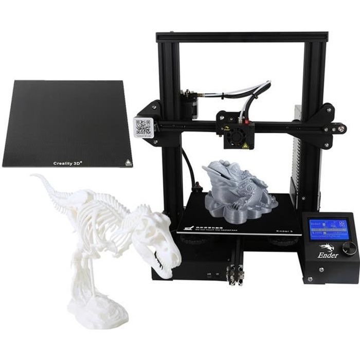Creality 3D Ender-3X Imprimante 3D DIY de haute précision améliorée Auto-assembler 220*220*250mm Avec plaque de verre