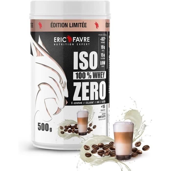 Eric Favre - Iso Zero 100% Whey Protéine - Proteines - Café Latte - 500g