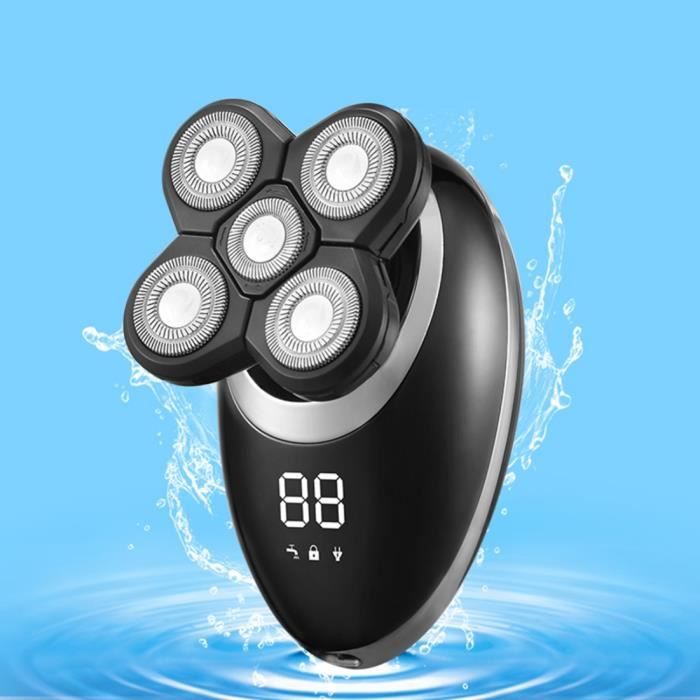 Rasoir électrique Hommes Intelligente 5 Tête Rotatives Rechargeable USB étanche Portable voyage meilleure qualité Idées pour Cadeaux