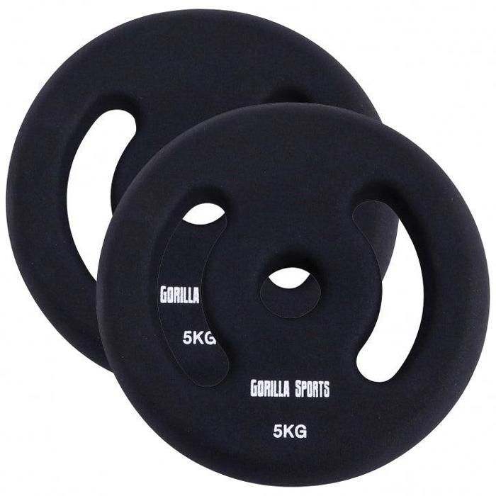 Paire de disques à poignées Néoprène - 2 x 5 KG (10 KG)