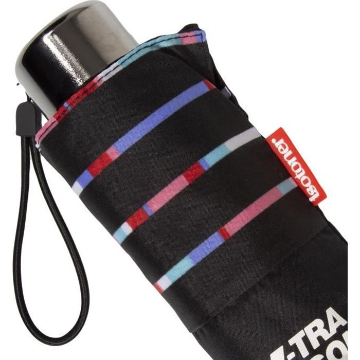 Isotoner Parapluie femme x-tra solide pliant rayure mikado