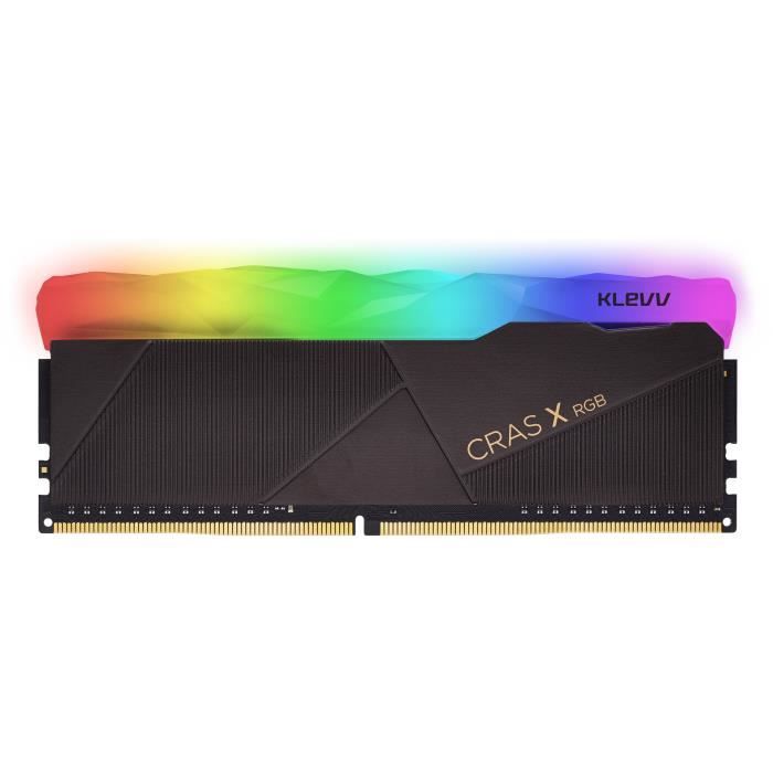 KLEVV CRAS X - Mémoire PC RAM RGB - 16Go (2x8Go) - 3200 MHz - CAS 16 (KD48GU880-32A160X)