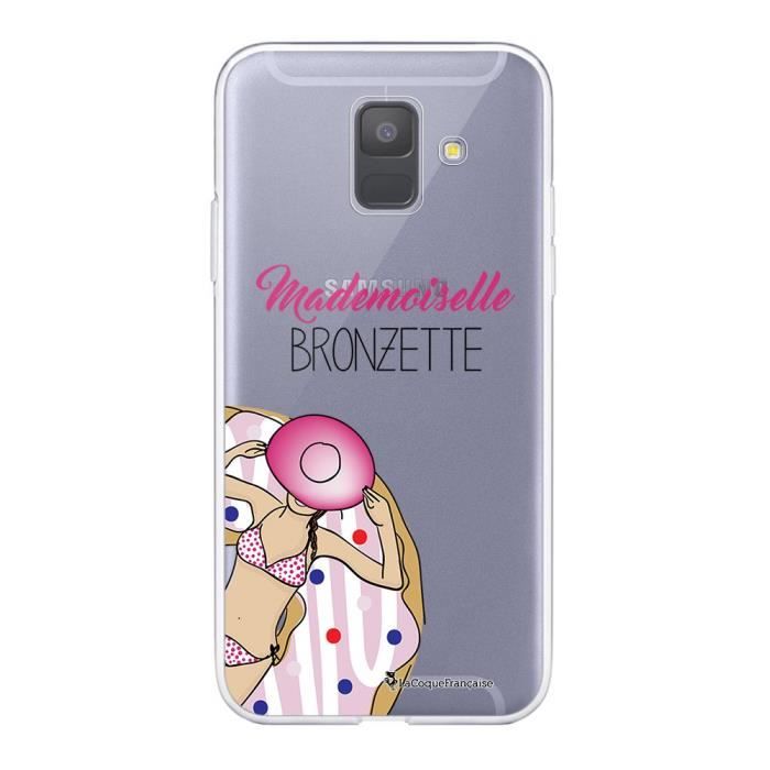 Coque Samsung Galaxy A6 2018 360 intégrale transparente Mademoiselle Bronzette Ecriture Tendance Design La Coque Francaise