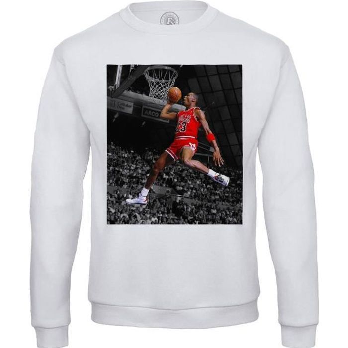 Sweat Shirt Homme Michael Jordan Gros Dunk Chicago Bulls Basketball GOAT