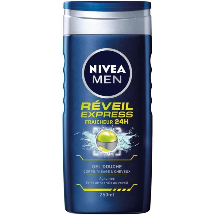 NIVEA MEN Gel Douche Réveil Express 3en1 - 250 ml