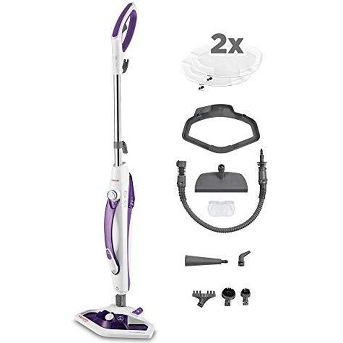 Polti Vaporetto SV440 - Double Balai Vapeur avec Nettoyeur à Main, Brosse Vaporforce, 15 en 1, 1500 W, Violet PTEU0274