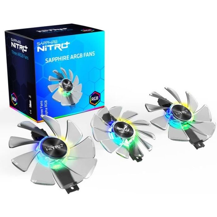Sapphire Gear ARGB Lüfter für Nitro+ Radeon RX 5700 Serie 0,000000 Noir