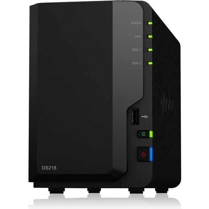SYNOLOGY - Serveur de Stockage (NAS) - DS218 - 2 Baies - Boitier nu