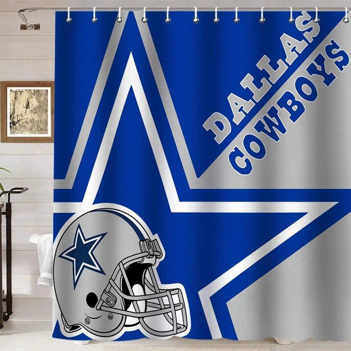 Rideau de douche en tissu imperméable,football américain,cowboys,Texas