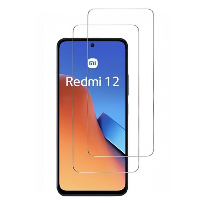 Lot de 2 Verres Trempés Pour Xiaomi Redmi 12. Protection décran Transparent - Anti Rayures - Ultra Résistant Dureté 9H