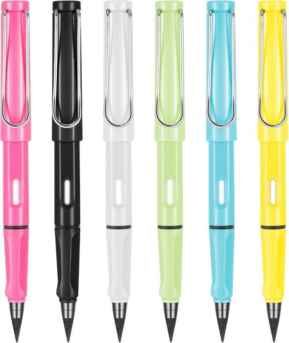 Apli Crayon Infini Orange FluO - Mine HB Éternelle Sans Taille-Crayon - Écrit Jusqu'à 16km