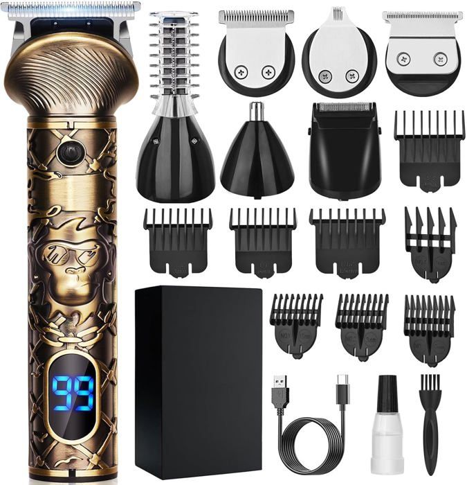 Tondeuse Sans Fil IHower Pour Cheveux, Barbe Et Corps - Kit Complet Avec Brosse Et Huile, Neuve, Modèle W280