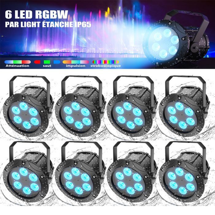 Barre LED Wall Washer 336 Lumières RGBW 120W - Effet Stroboscopique & Tempête - Lot De 2 Pour Scène, DJ, Mariage