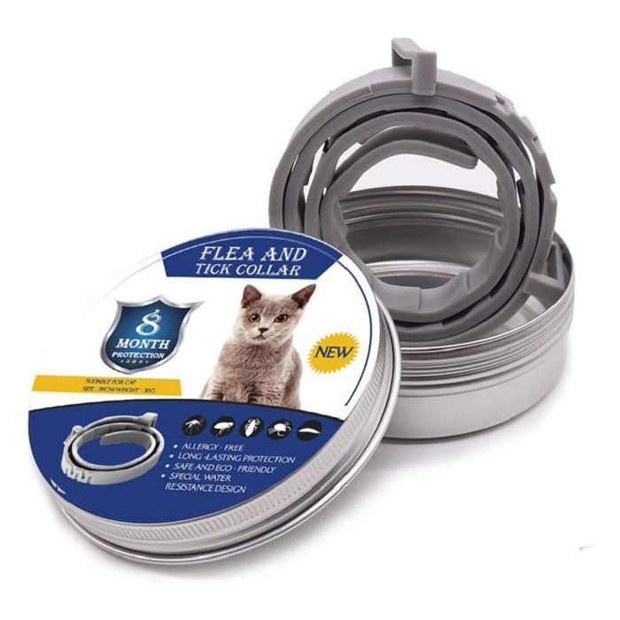 Meilleurs prix pour Collier Anti-Puces et Anti-Tiques pour Chats Chiens/ChatsJusquà 8 Mois de Protection-Antiparasitaire(37 CM)