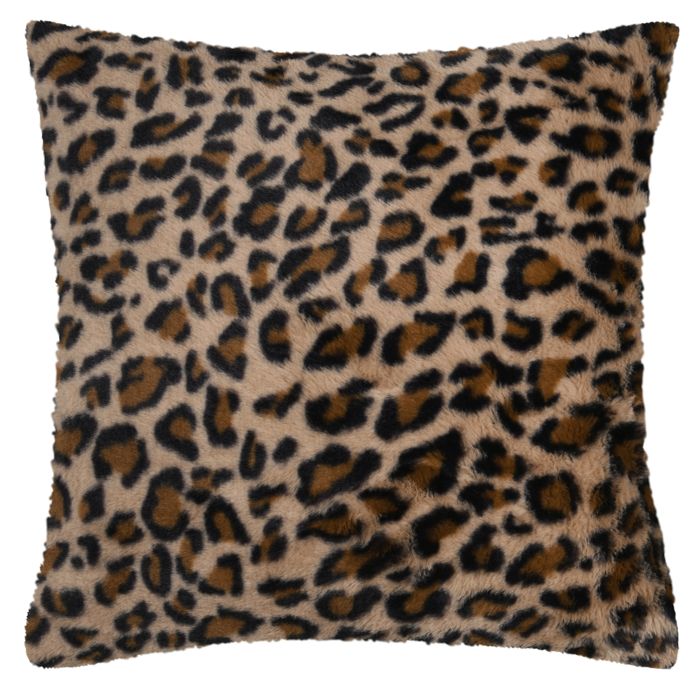 Coussin imprimé léopard Marron Clair 45x45 cm