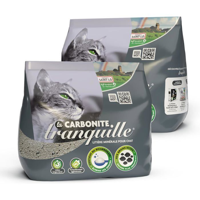 Meilleurs prix pour Litière agglomérante minérale - SWAPY - agglomérante minérale Carbonite 8 L lot de 2 pour chat