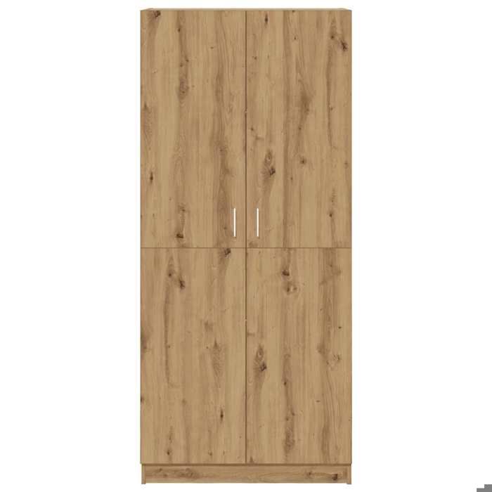 Garde-robe en bois dingénierie - WIENS - 80x52x180 cm - Chêne artisanal - Brun - Espace de rangement spacieux