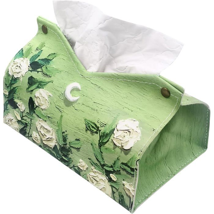 Distributeur de mouchoirs en similicuir avec ouverture en V distributeur de serviettes distributeur de mouchoirs