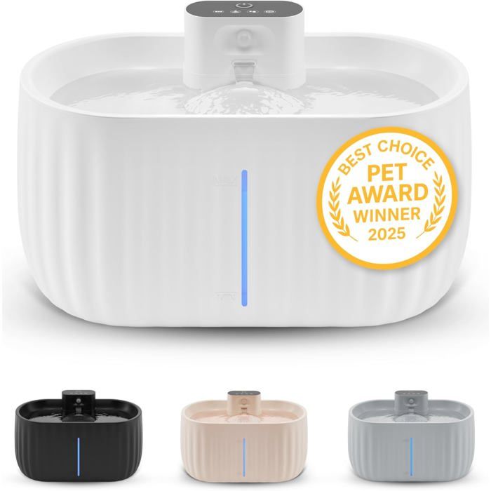 Comparer les prix de Pretty Paw Fontaine À Eau Sans Fil Pour Chats Avec Détecteur De Mouvement - Batterie De Longue Durée Capacité De 3L Filtre[YF51]