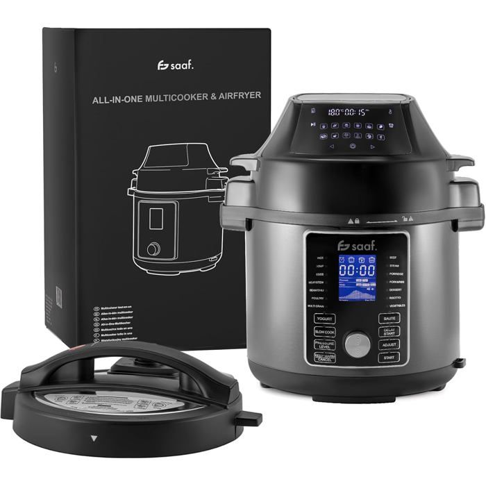 Multicuiseur Avec Airfryer – Set De 15 Pièces – 24 Programmes – Slowcooker Cuiseur À Riz Vapeur & Cocotte-Minute – 6L[MU736] - Gpfuoea