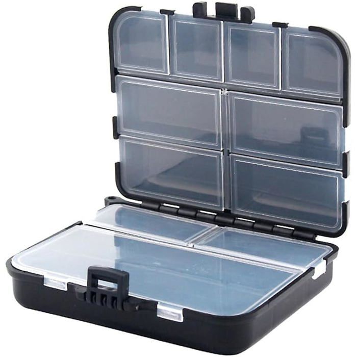Boîte rangement boîtes à outils portables boîte à appâts réglable imperméable avec bandoulière pour accessoires de