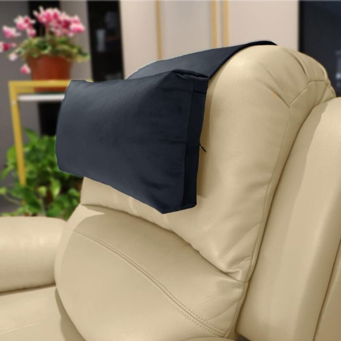 Coussin d’appui-tête avec remplissage en coton perlé - Coussin d’appui-tête antidérapant pour fauteuils inclinables canapés et mé