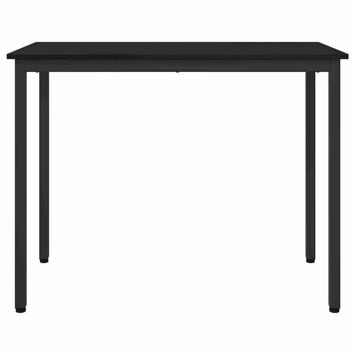 {Noir}Table moderne - table Chêne noir 100x50x765 cm Bois dingénierie et acier - Cadre robuste_16608