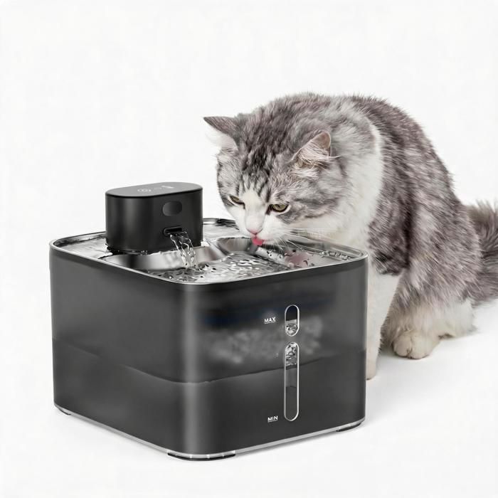 Fontaine a Eau Chat sans Fil 4.2L - Technologie sans Pompe - 20 dB - 5000mAh - 4 Modes